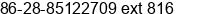 Phone number of Ms. April at Chengdu
